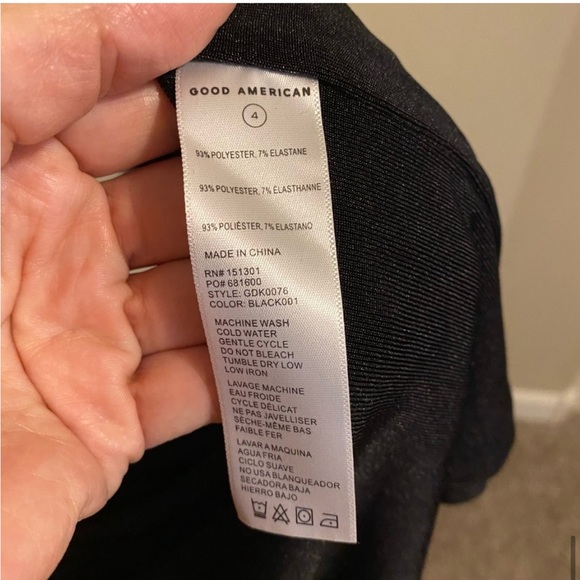 New With Tags Good American Shimmer Wrap Dress Size XL in Black - Picture 7 of 8